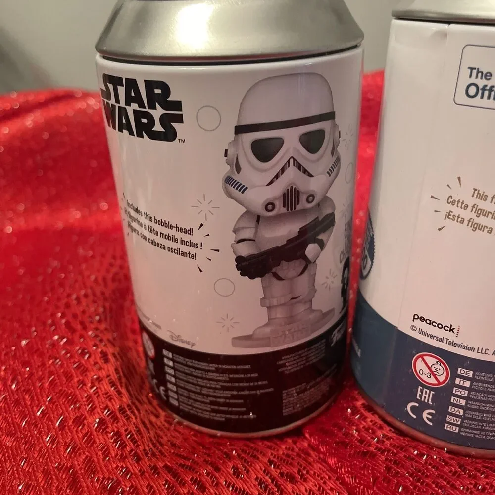 2 SET FUNKO SODA STAR WARS STORM TROOPER Dwight Schrute Unopened